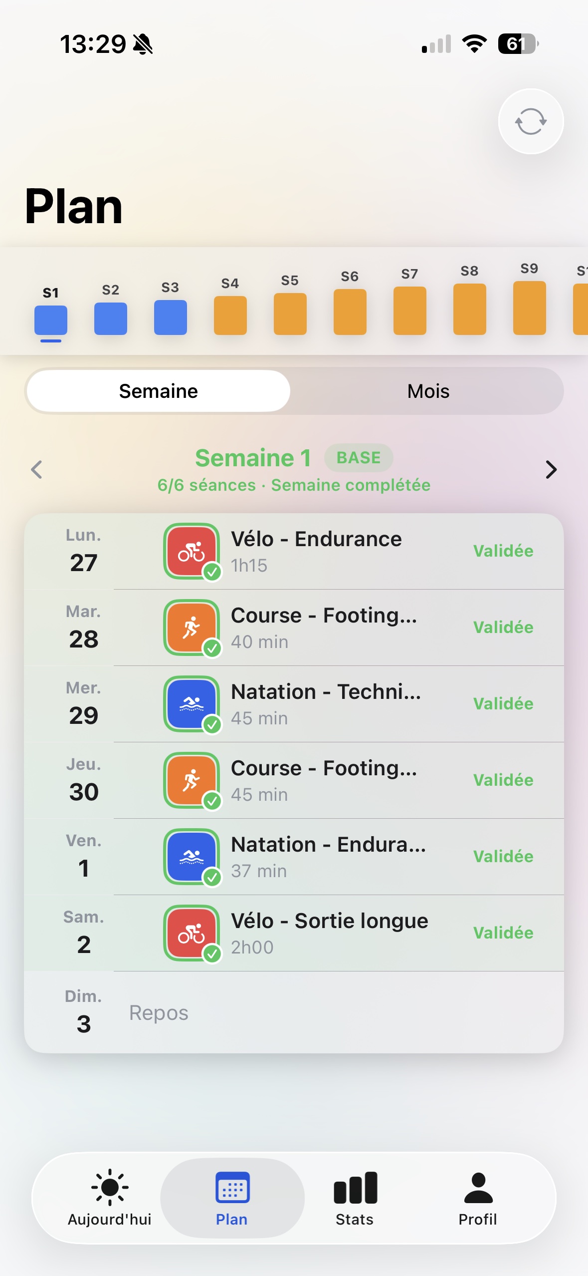 Plan — Semaine 1 base